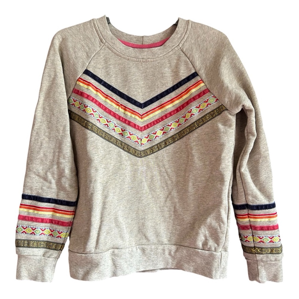 Hanna Andersson size 120 (6-7) French Terry ribbon sweatshirt